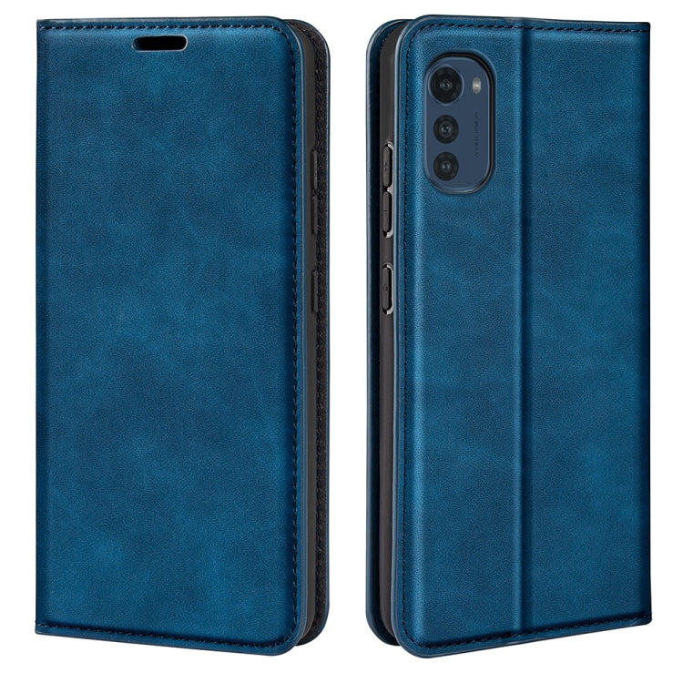 For Motorola Moto E32 4G Retro-skin  Magnetic Suction Leather Phone Case