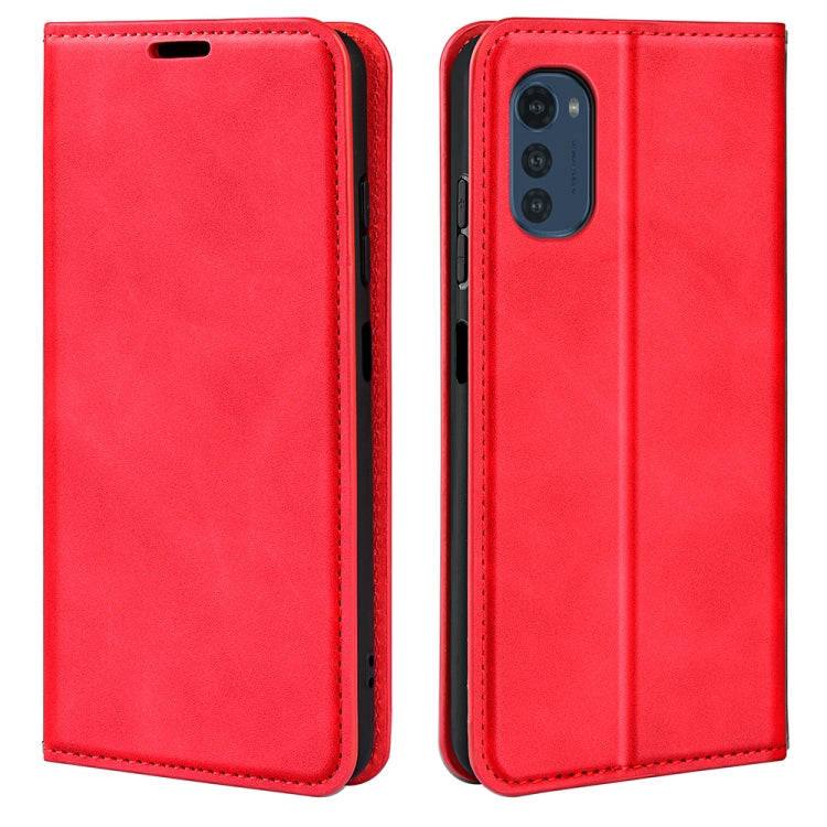 For Motorola Moto E32 4G Retro-skin  Magnetic Suction Leather Phone Case
