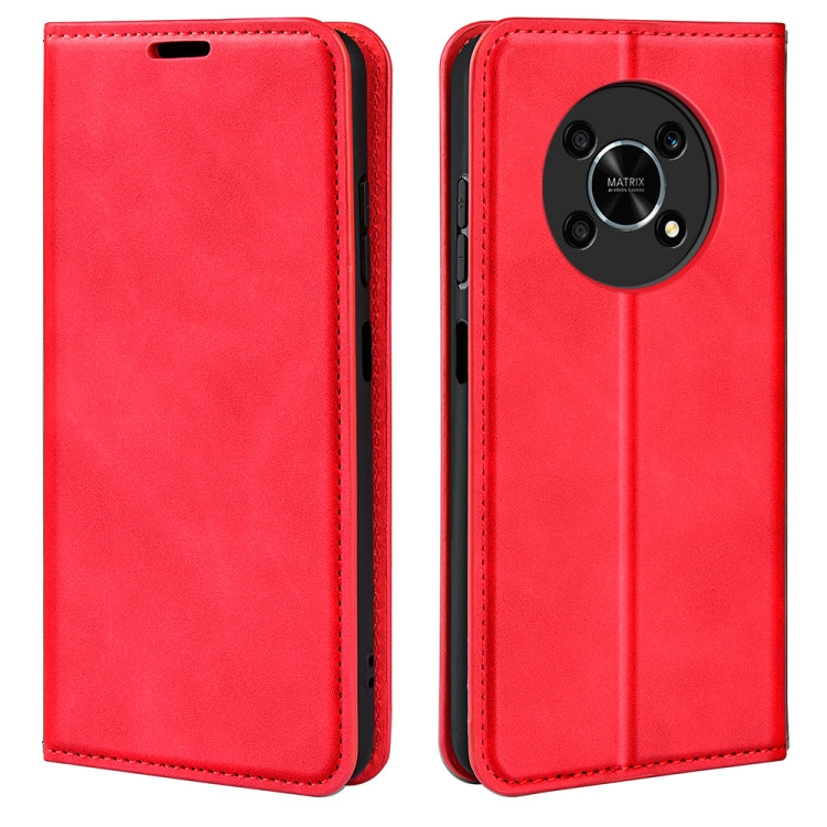 For Honor X30 / Magic 4 Lite Retro-skin Magnetic Suction Leather Phone Case