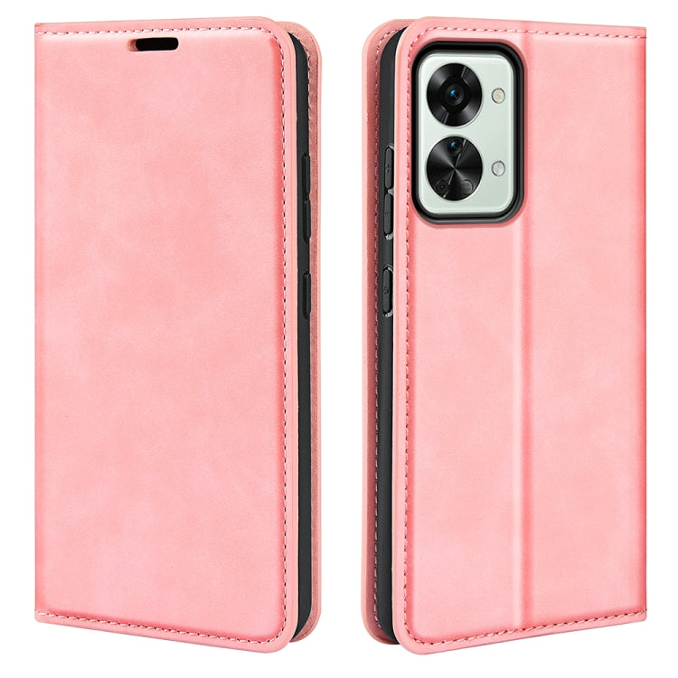 For OnePlus Nord 2T 5G Retro-skin Magnetic Suction Flip Leather Phone Case