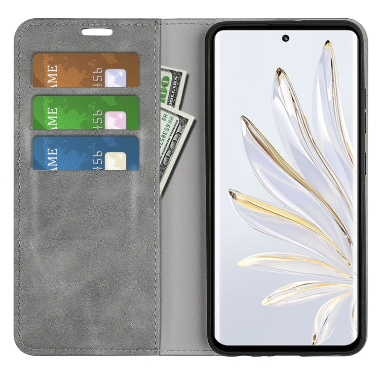 For HuaWei Honor 70 Retro-skin Magnetic Suction Leather Phone Case