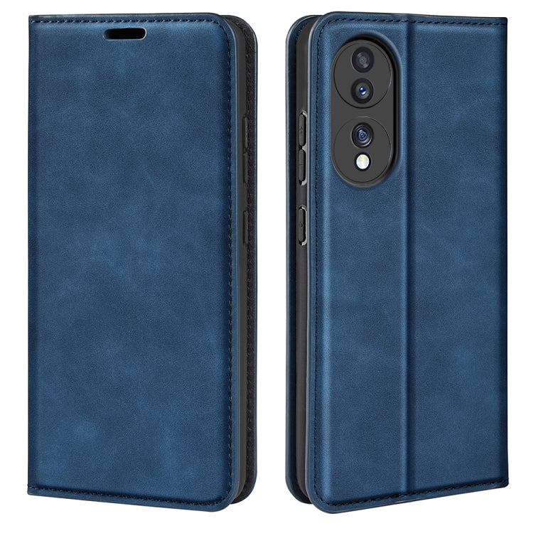 For HuaWei Honor 70 Retro-skin Magnetic Suction Leather Phone Case