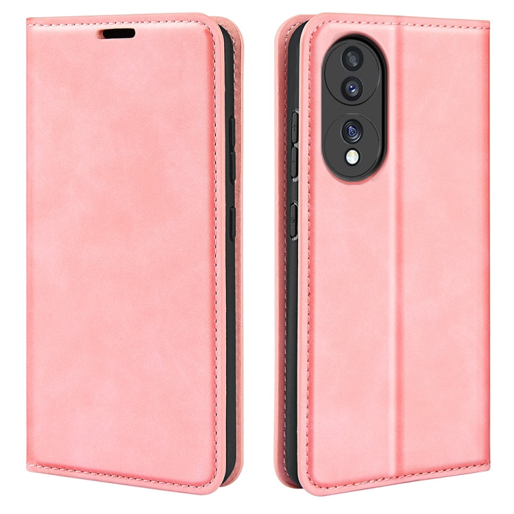 For HuaWei Honor 70 Retro-skin Magnetic Suction Leather Phone Case