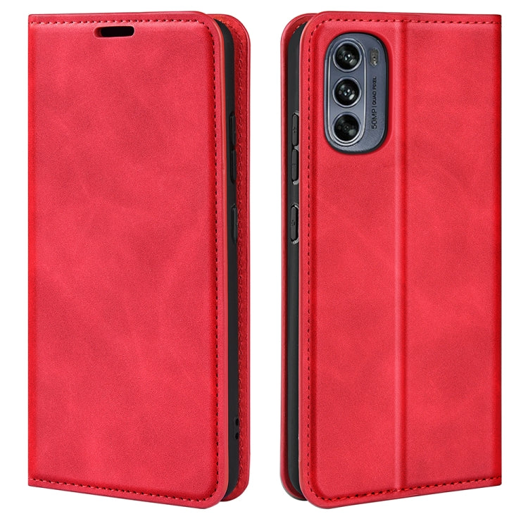For Motorola G62 5G Retro-skin  Magnetic Suction Leather Phone Case