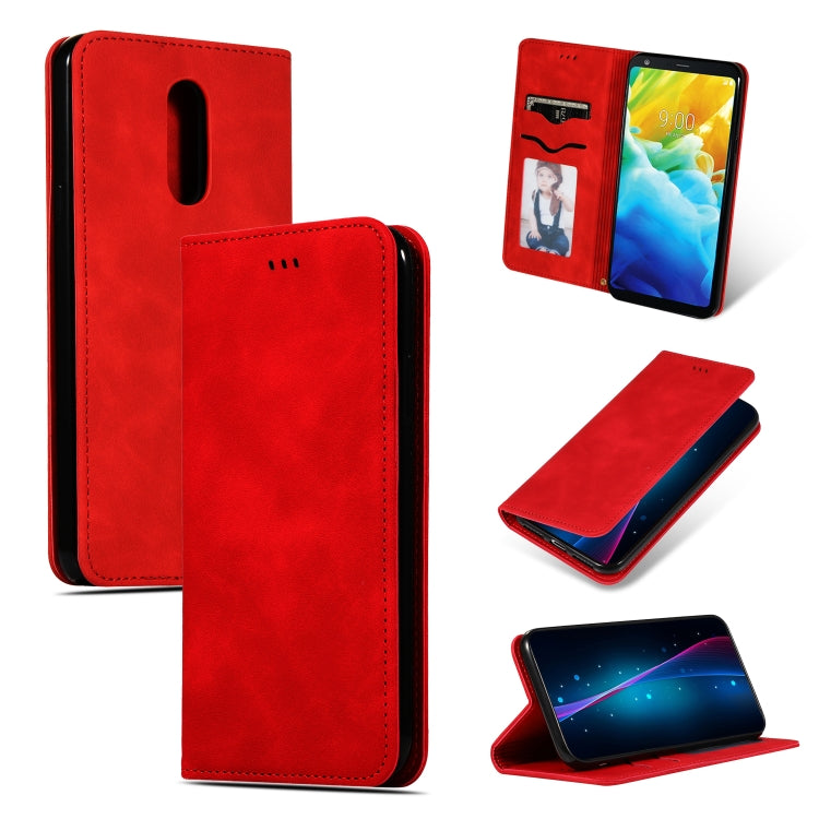 Retro Skin Feel Business Magnetic Horizontal Flip Leather Case for LG Stylo 5