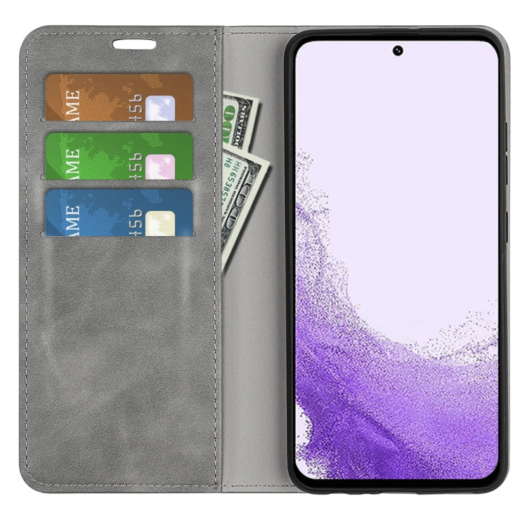 For Samsung Galaxy S23 5G Retro-skin Magnetic Suction Leather Phone Case