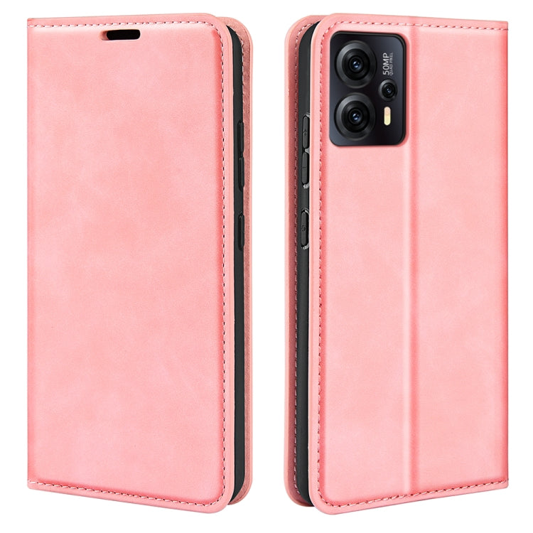 For Motorola Moto G23 4G / G13 4G Retro-skin Magnetic Suction Leather Phone Case