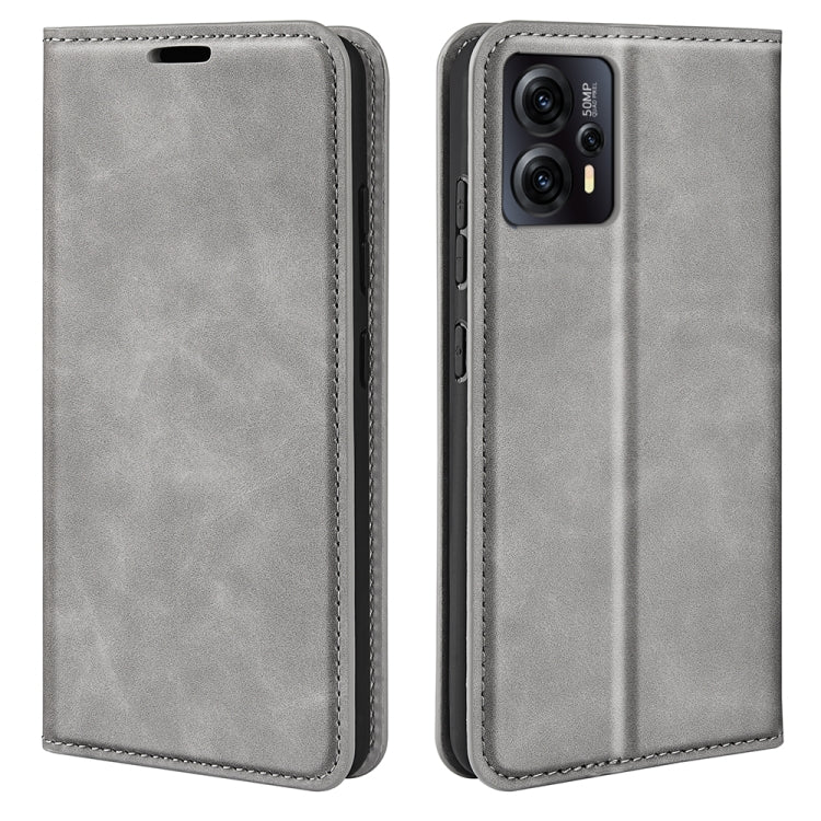 For Motorola Moto E13 Retro-skin  Magnetic Suction Leather Phone Case