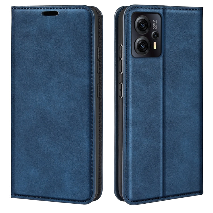 For Motorola Moto E13 Retro-skin  Magnetic Suction Leather Phone Case