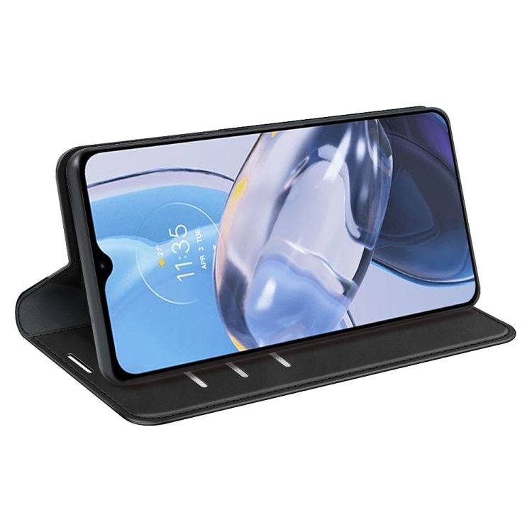 For Motorola Moto E22 / E22i Retro-skin  Magnetic Suction Leather Phone Case