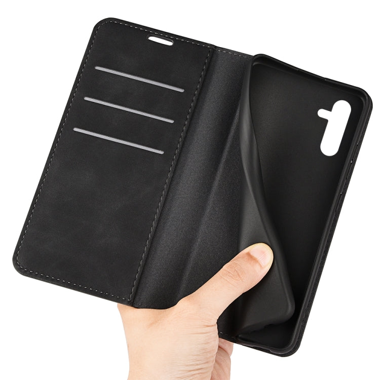 For Samsung Galaxy A14 5G Retro-skin Magnetic Suction Leather Phone Case