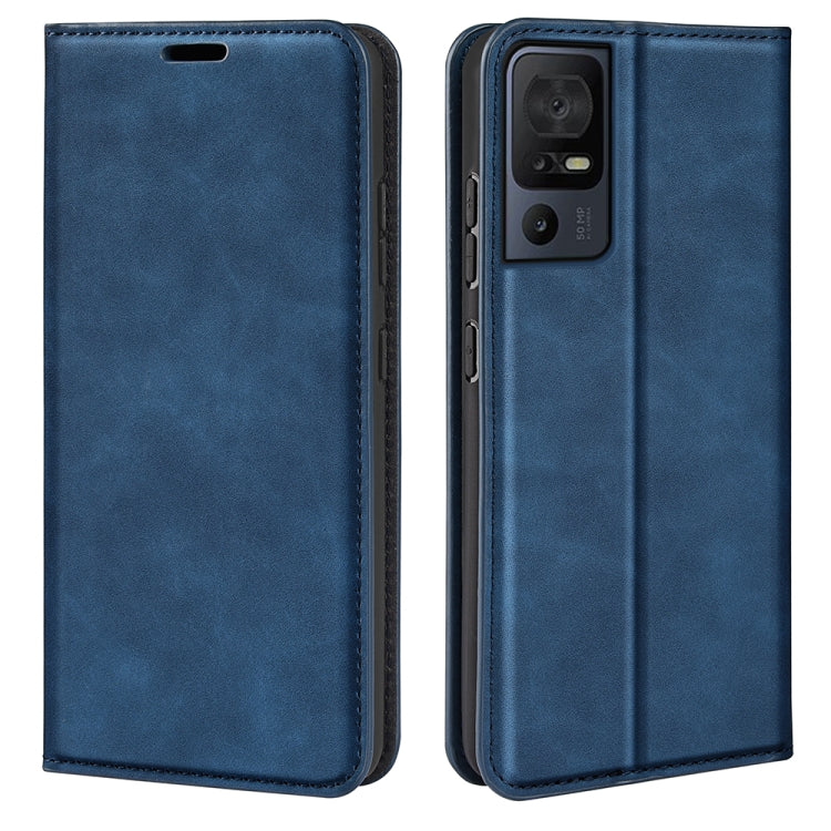 For TCL 40 SE Retro-skin  Magnetic Suction Leather Phone Case