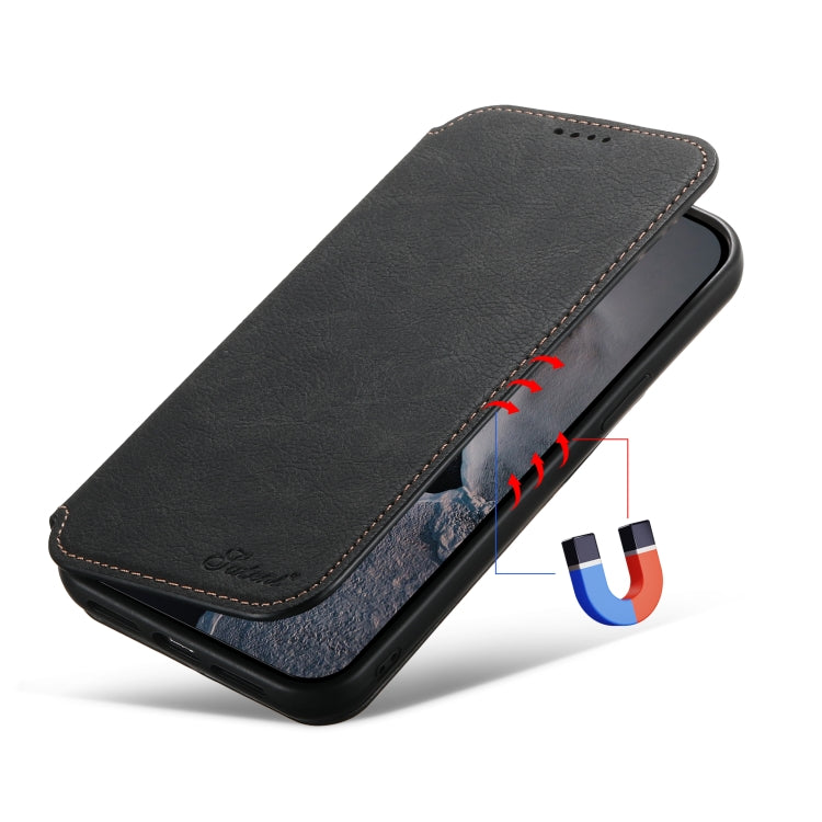 Suteni J06 Multifunctional Leather Magnetic Magsafe Phone Case, Compatible with iPhone 12/12 Pro
