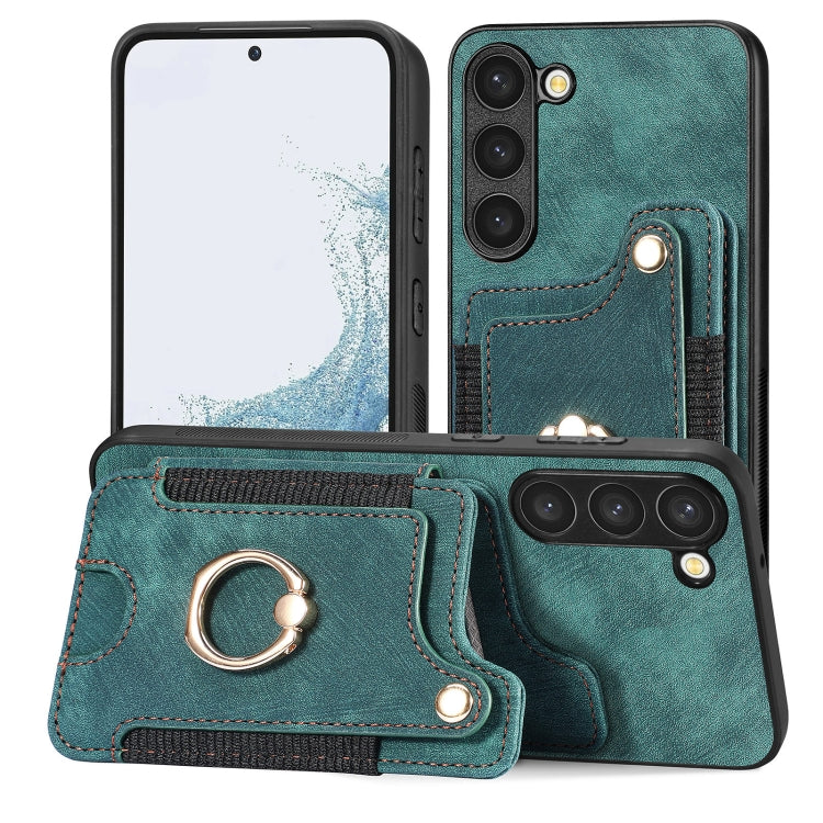 Retro Skin-feel Ring Multi-card Wallet Phone Case, For Samsung Galaxy S23+ 5G