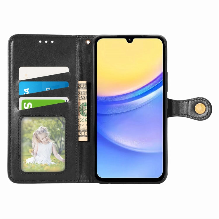 Retro Solid Color Buckle Leather Phone Case