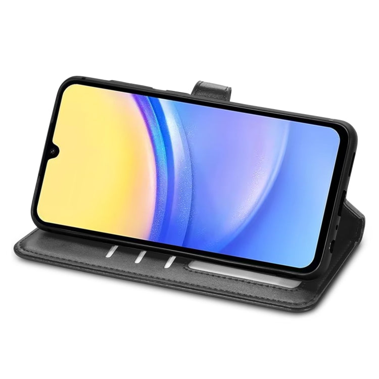 Retro Solid Color Buckle Leather Phone Case