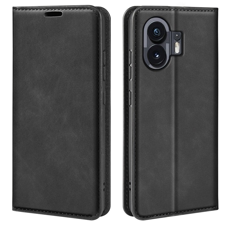 Retro-skin  Magnetic Suction Leather Phone Case