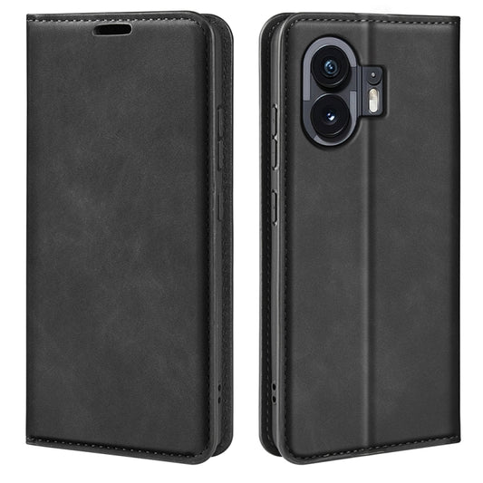Retro-skin  Magnetic Suction Leather Phone Case