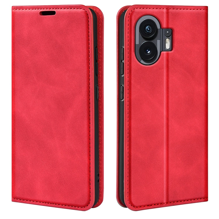 Retro-skin  Magnetic Suction Leather Phone Case