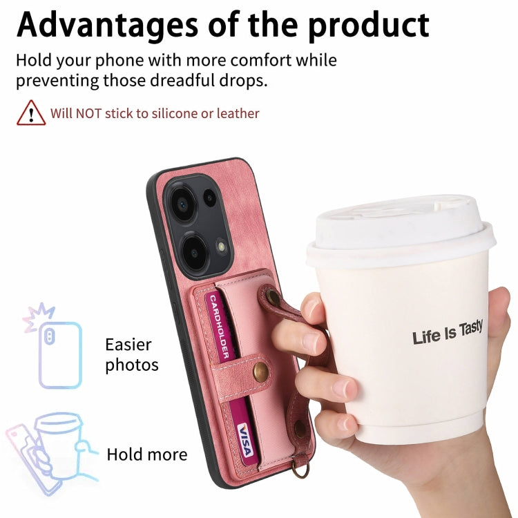 Retro Cross Wristband Wallet Leather Back Phone Case