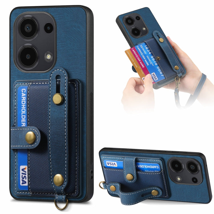 Retro Cross Wristband Wallet Leather Back Phone Case