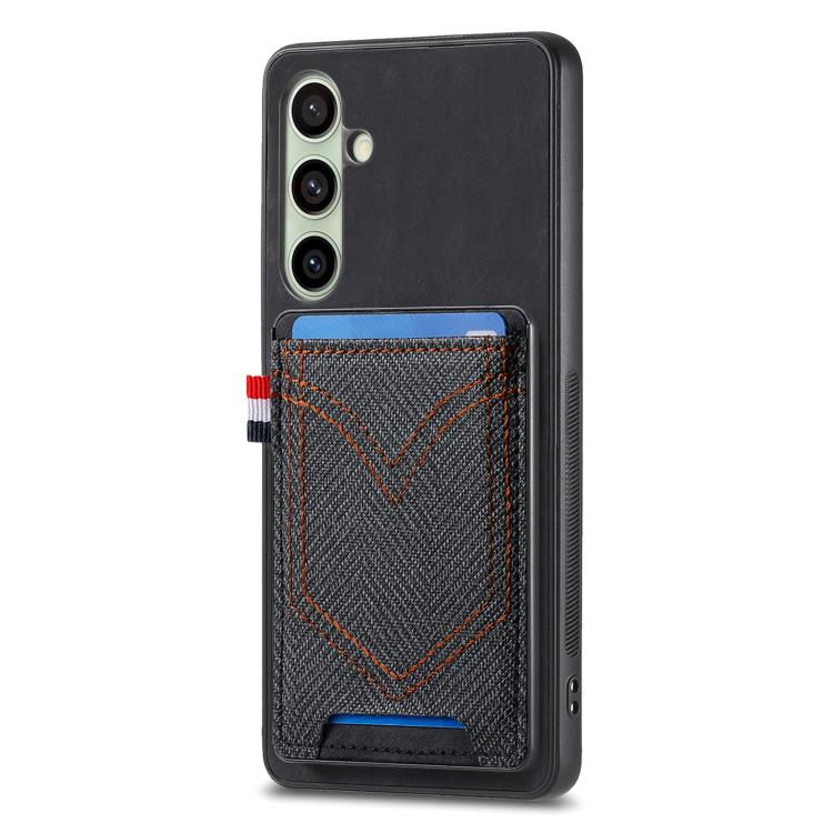 Denim Texture Leather Skin Phone Case with Card Slot, Compatible with Samsung Galaxy A56 5G