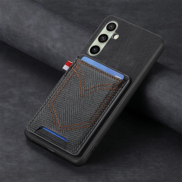 Denim Texture Leather Skin Phone Case with Card Slot, Compatible with Samsung Galaxy A56 5G
