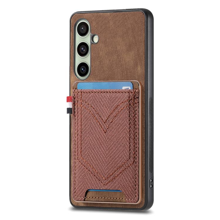 Denim Texture Leather Skin Phone Case with Card Slot, Compatible with Samsung Galaxy A56 5G