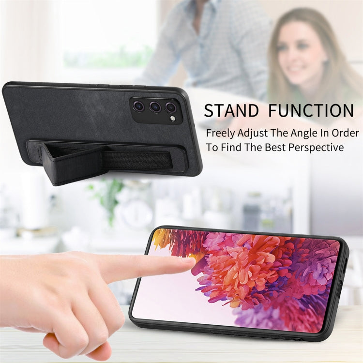 Retro Wristband Holder Leather Back Phone Case, Compatible with Samsung Galaxy S20 FE