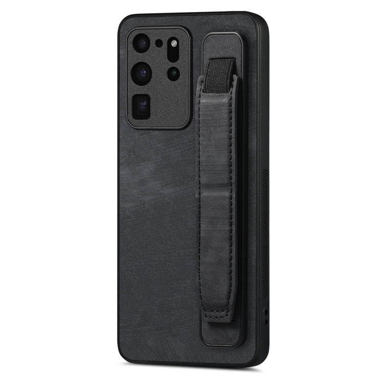 Retro Wristband Holder Leather Back Phone Case, Compatible with Samsung Galaxy S20 Ultra 5G