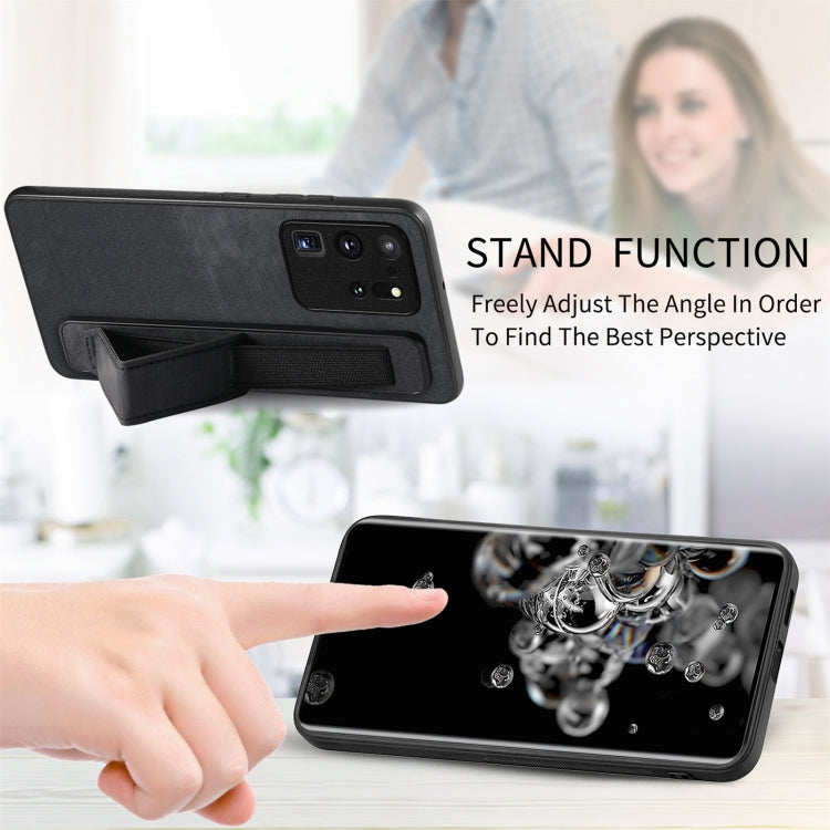 Retro Wristband Holder Leather Back Phone Case, Compatible with Samsung Galaxy S20 Ultra 5G