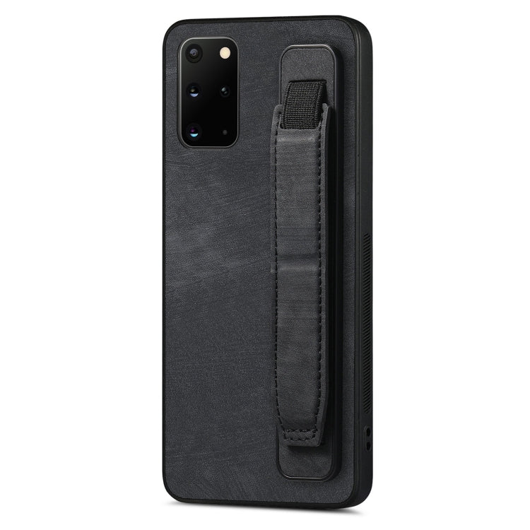 Retro Wristband Holder Leather Back Phone Case, Compatible with Samsung Galaxy S20+