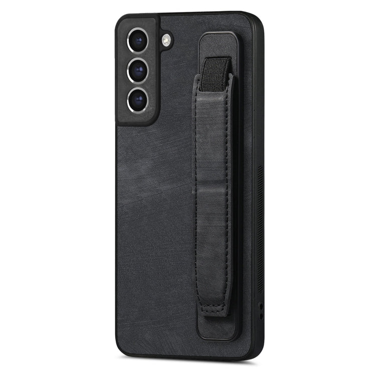 Retro Wristband Holder Leather Back Phone Case, Compatible with Samsung Galaxy S21 FE 5G