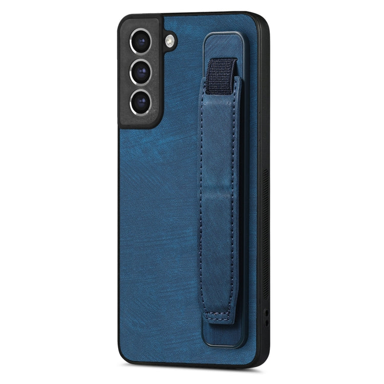 Retro Wristband Holder Leather Back Phone Case, Compatible with Samsung Galaxy S21 FE 5G