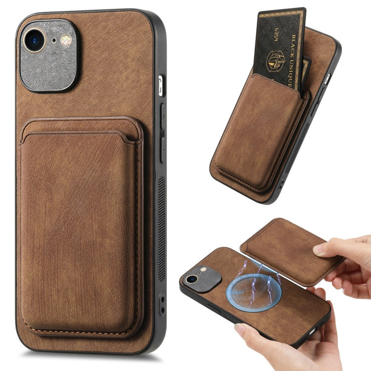Retro Leather Card Bag Magnetic Phone Case, Compatible with iPhone 6 Plus / 6s Plus