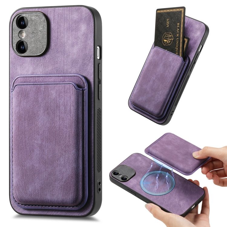 Retro Leather Card Bag Magnetic Phone Case, Compatible with iPhone X / XS