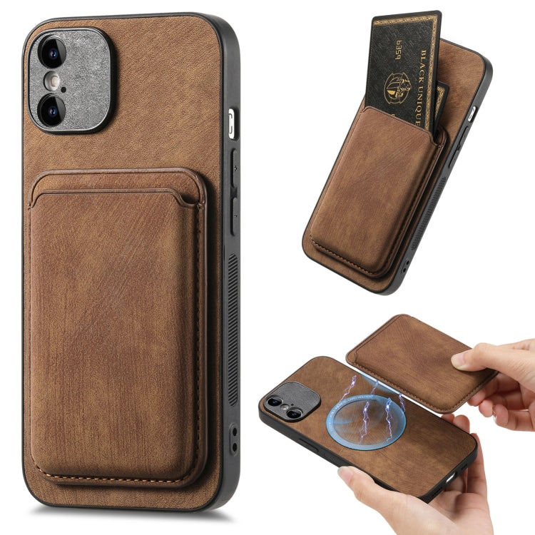 Retro Leather Card Bag Magnetic Phone Case, Compatible with iPhone XS Max