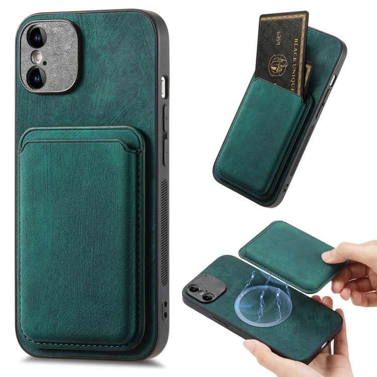 Retro Leather Card Bag Magnetic Phone Case, Compatible with iPhone XS Max
