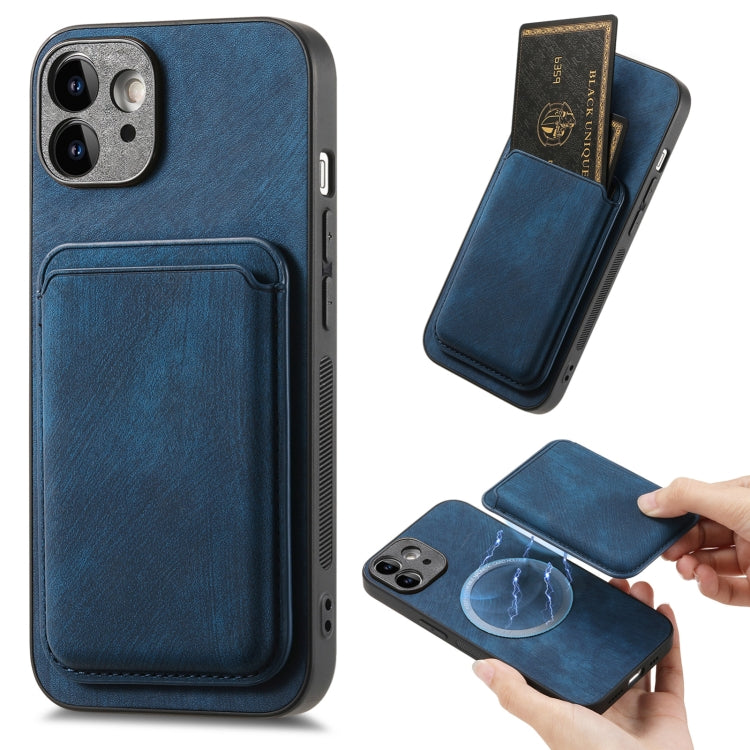 Retro Leather Card Bag Magnetic Phone Case, Compatible with iPhone 11