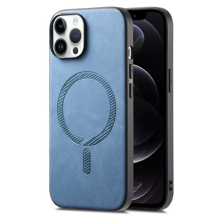 Solid Color Retro Magsafe PU Back Cover Phone Case, Compatible with iPhone 12 Pro Max