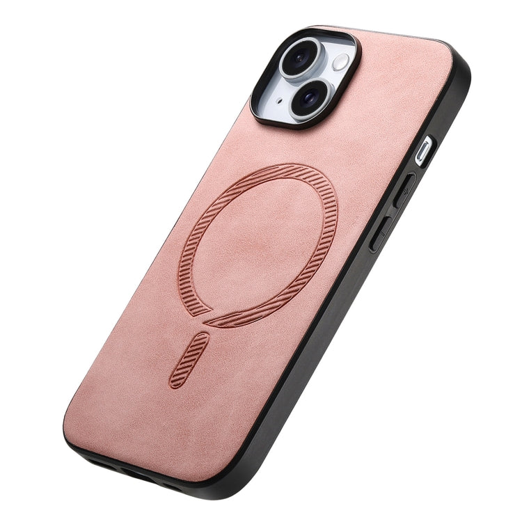 Solid Color Retro Magsafe PU Back Cover Phone Case, Compatible with iPhone 11