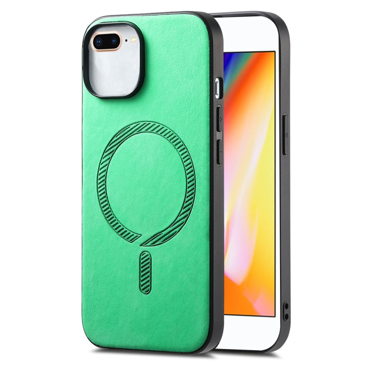 Solid Color Retro Magsafe PU Back Cover Phone Case, Compatible with iPhone 7 Plus / 8 Plus