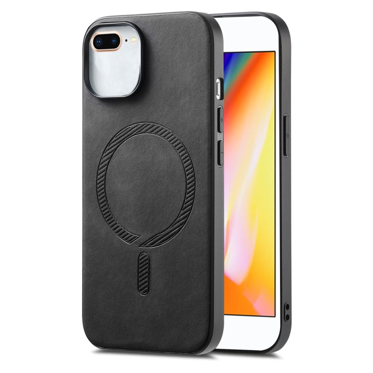 Solid Color Retro Magsafe PU Back Cover Phone Case, Compatible with iPhone 7 Plus / 8 Plus