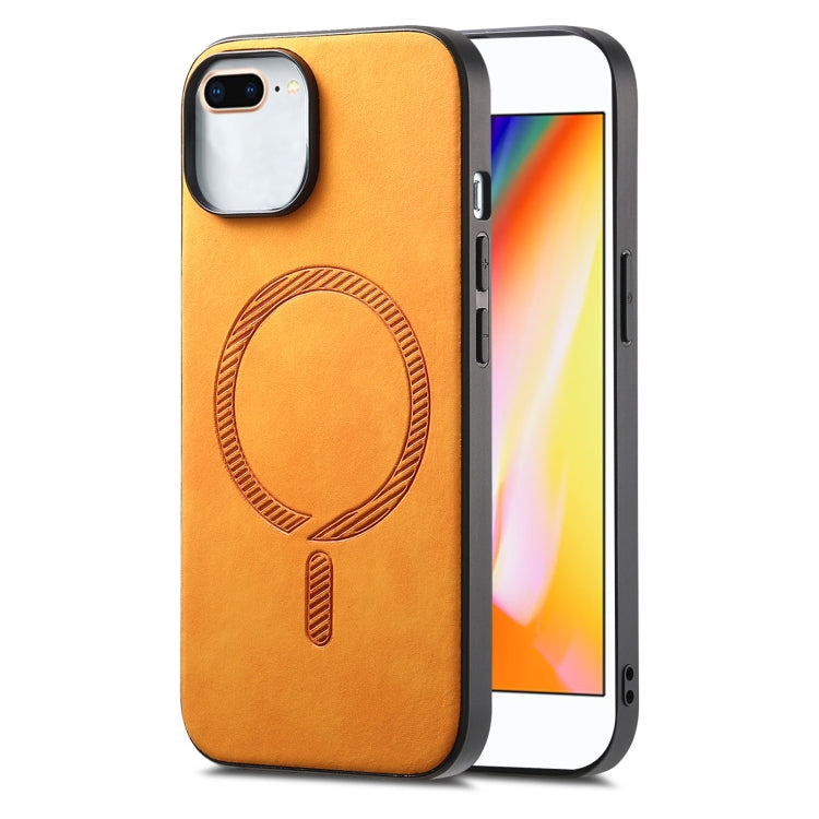 Solid Color Retro Magsafe PU Back Cover Phone Case, Compatible with iPhone 7 Plus / 8 Plus