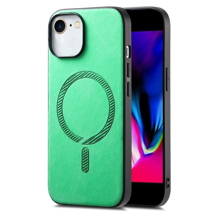 Solid Color Retro Magsafe PU Back Cover Phone Case, Compatible with iPhone 7 / 8 / SE 2022