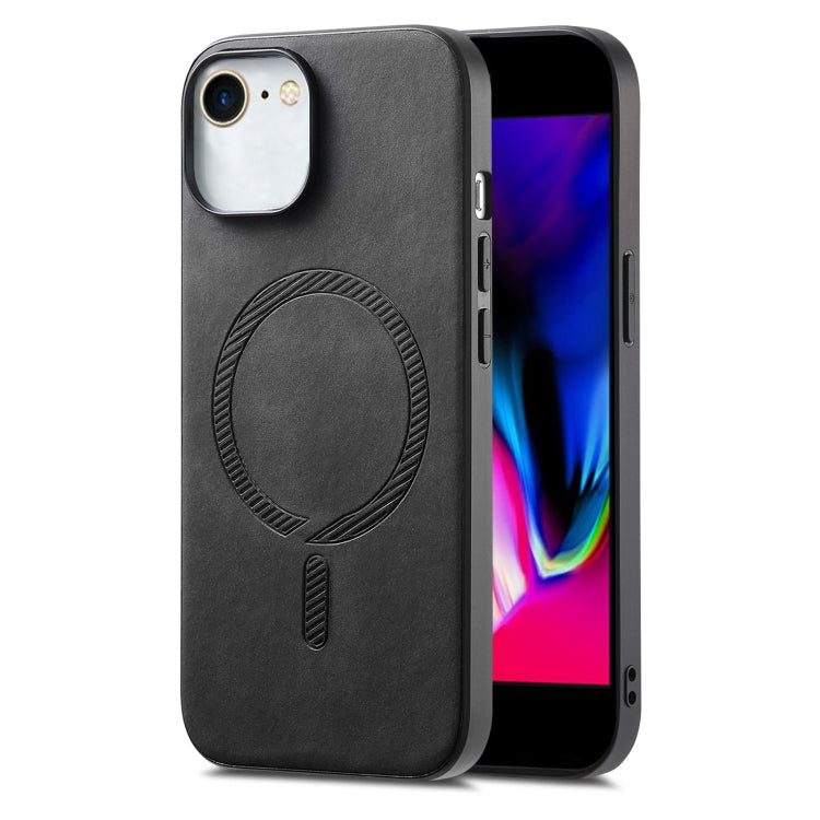 Solid Color Retro Magsafe PU Back Cover Phone Case, Compatible with iPhone 7 / 8 / SE 2022