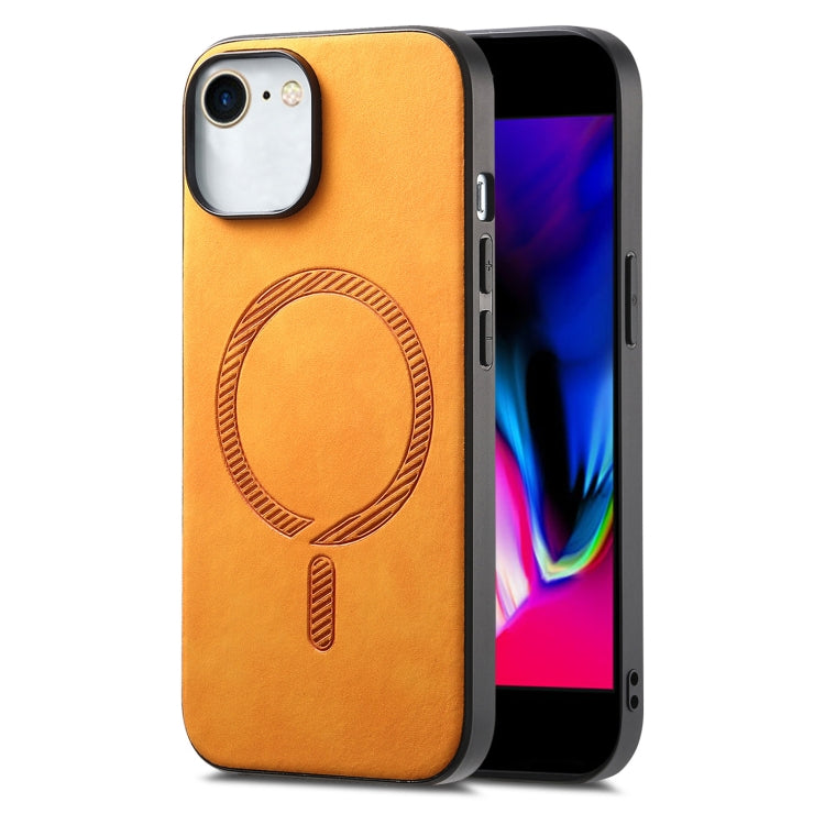 Solid Color Retro Magsafe PU Back Cover Phone Case, Compatible with iPhone 7 / 8 / SE 2022