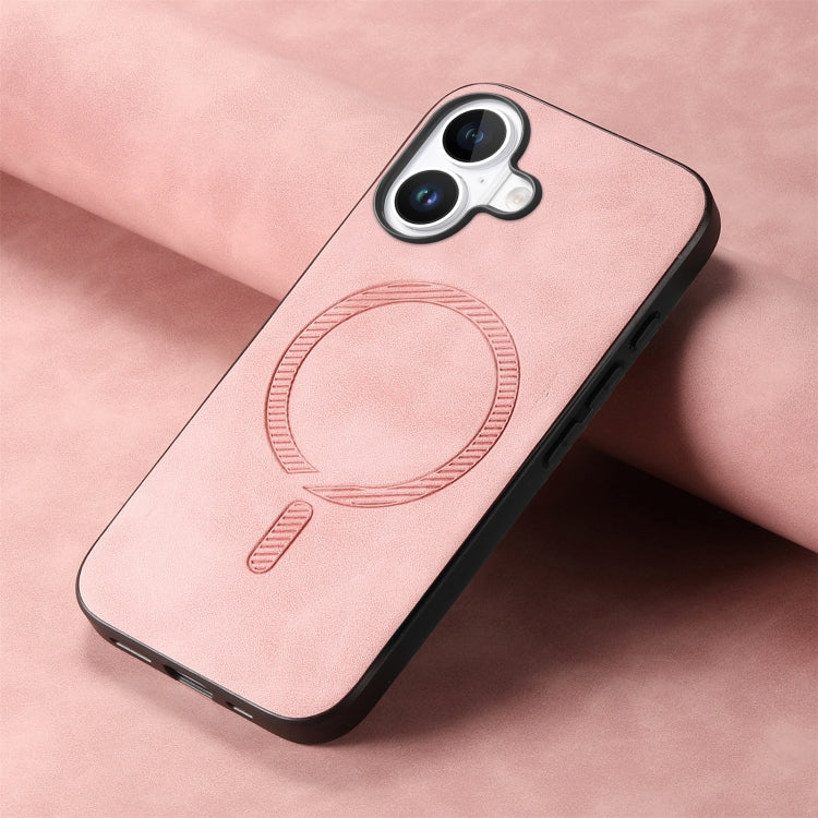 Solid Color Retro Magsafe PU Back Cover Phone Case, Compatible with iPhone 16