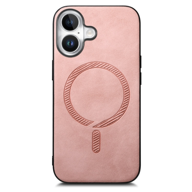 Solid Color Retro Magsafe PU Back Cover Phone Case, Compatible with iPhone 16 Plus