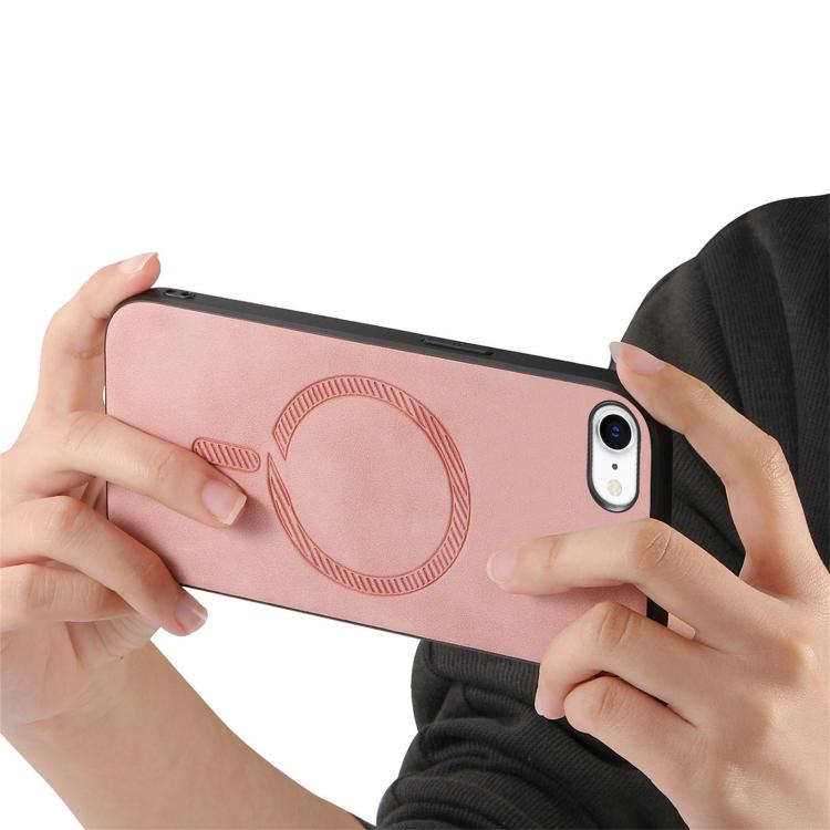 Solid Color Retro Magsafe PU Back Cover Phone Case, Compatible with iPhone 16e